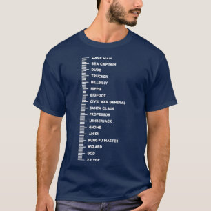 Funnigt mått för Beard-diagram T Shirt