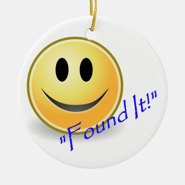 Funnit det! Geocaching Julgransprydnad Keramik (Framsidan)