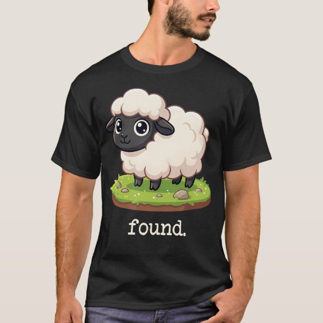 Funnit minimalist får kristen Psalm 23 lamm T Shirt (Framsida)