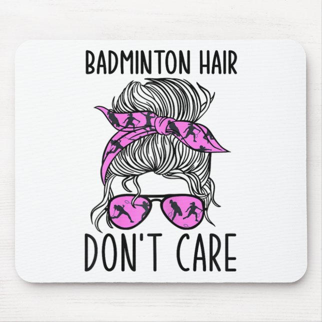 Funnny Badminton Player och Älskare - Shuttle Badm Musmatta (Framsidan)