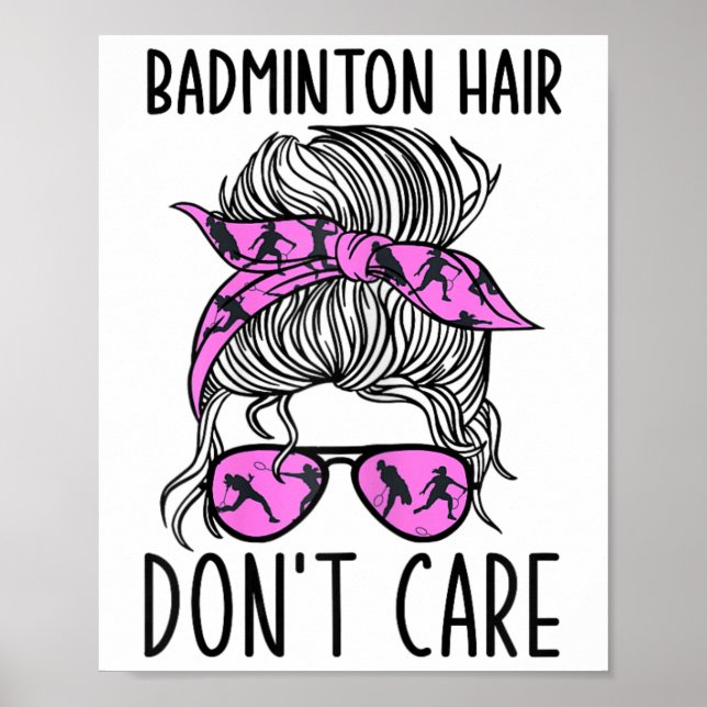 Funnny Badminton Player och Älskare - Shuttle Badm Poster (Framsidan)