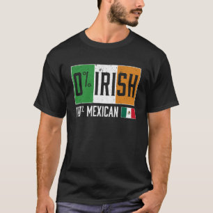 Funny 0 IRISH 100 Mexikanska ST PATRICK'S DAY Retr T Shirt