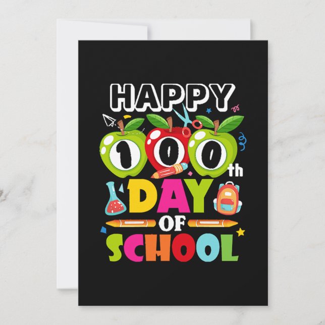 Funny 100 Days School Gift Happy 100Th Day Of Scho Spara Datumet (Framsida)