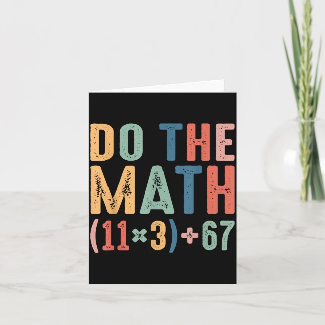 Funny 100 Days School Math Equation Do The Math 10 Kort (Framsida)