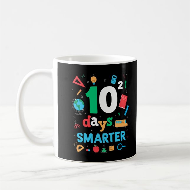 Funny 100 Days Smarter Of School Math Teacher Outf Kaffemugg (Vänster)