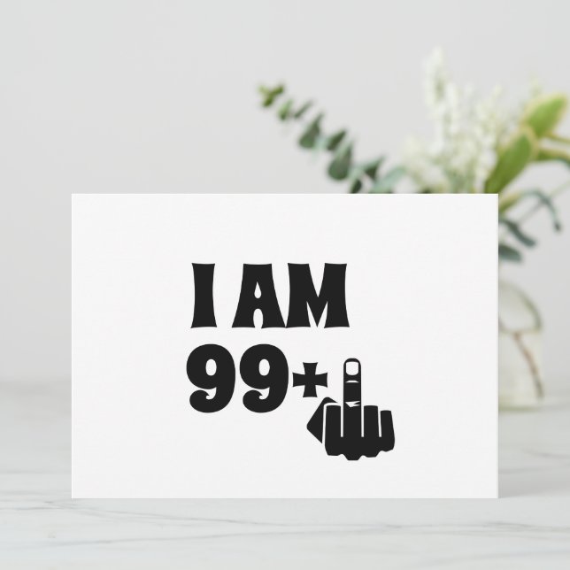 Funny 100:e födelsedagsgåva, 99 Plus en Mugg Inbjudningar (Stående Fram)