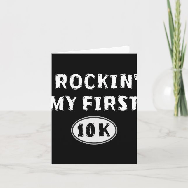 Funny 10k Race Training New Runner Gift My First 1 Kort (Framsida)