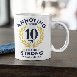 Funny 10th Anniversary for couples Kaffemugg