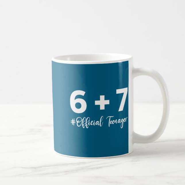 Funny 13th Birthday Teenager 6+7 Year Old Boys Kid Kaffemugg (Höger)