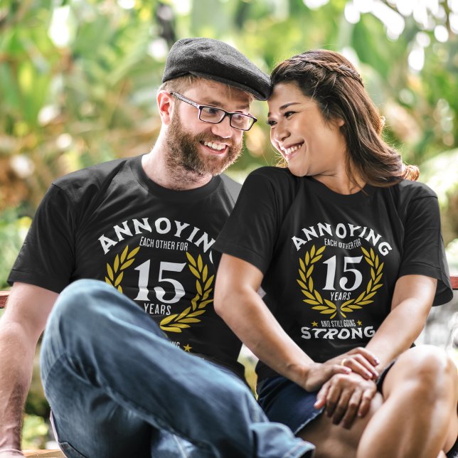 Funny 15th Anniversary for couples T Shirt (Skapare uppladdad)