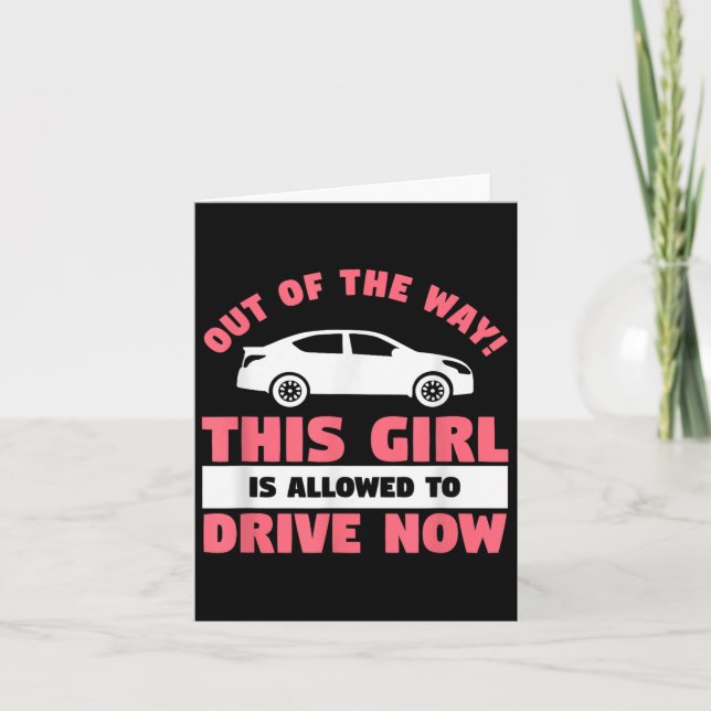 Funny 16th Birthday Driving Quote For A New Licens Kort (Framsida)