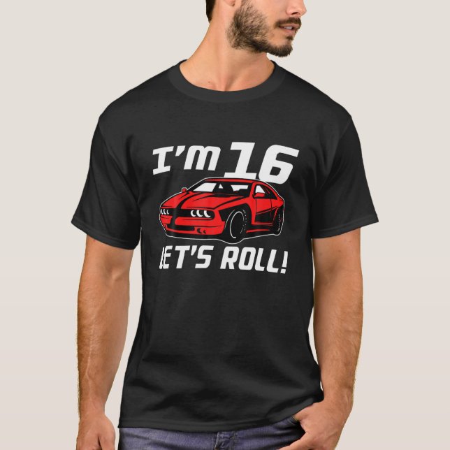 Funny 16Th Birthday Gift Race Car Driver Boys 16 Y T Shirt (Framsida)