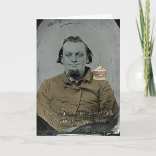 FUNNY 1880'S MAN TINTYPE SPERM BICYCLE OIL PHOTO KORT