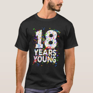 Funny 18 år Unga Lycklig 18:e födelsedagen För man T Shirt
