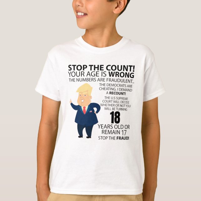 Funny 18th Year Birthday Present Happy Birth year T Shirt (Framsida)