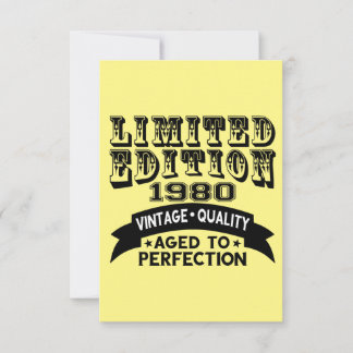 Funny 1980 Birthday Card Limited Edition Tack Kort
