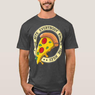 Funny 1 Pizza Alla känner till Regler Food Älskare T Shirt