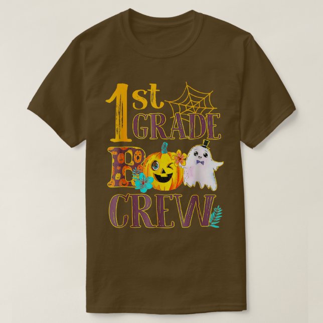 Funny 1st Klass Boo Crew Halloween Teacher Costume T Shirt (Design framsida)