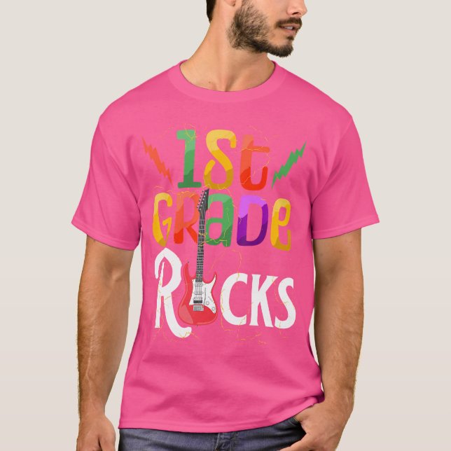 Funny 1St Klass Sten Back to school Studentsteach T Shirt (Framsida)