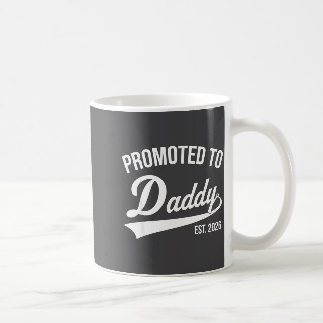 Funny 1st Time Dad Est 2026 New Dad New First Fath Kaffemugg (Höger)