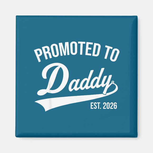 Funny 1st Time Dad Est 2026 New Dad New First Fath Magnet (Framsidan)