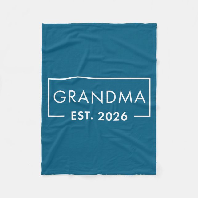 Funny 1st Time Grandma Est 2026 New Grandma  Fleecefilt (Framsidan)