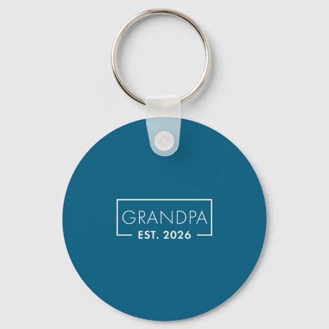 Funny 1st Time Grandpa Est 2026 New Grandpa  Nyckelring (Framsida)