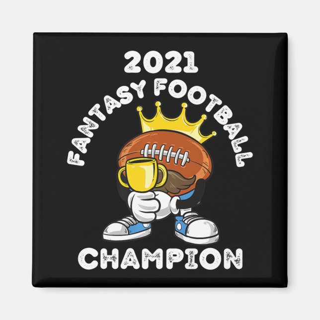 FUNNY 2021 FANTASY FOOTBALL CHAMPION FANTASY LEAGU MAGNET (Framsidan)