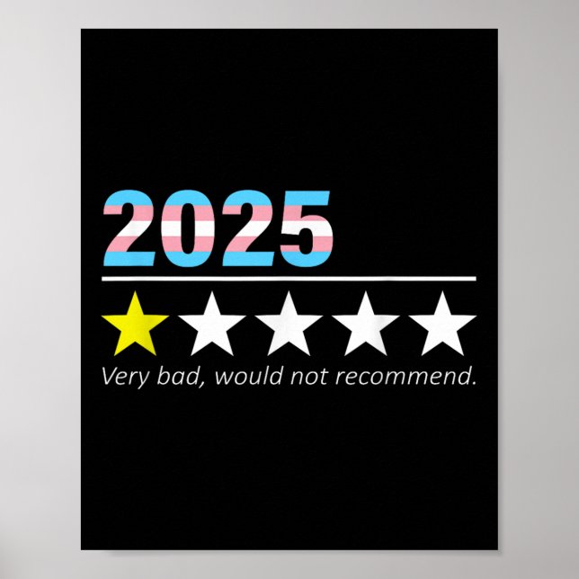 Funny 2025 Very Bad Would Not Recommend  Poster (Framsidan)