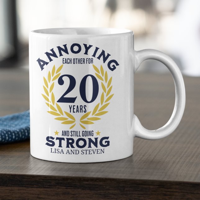Funny 20th Anniversary for couples Kaffemugg (Skapare uppladdad)