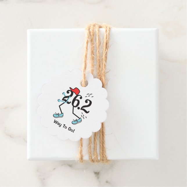 Funny 26.2 Marathoner © Way to Go Marathon Springe Gåvor Etiketter (På plats)