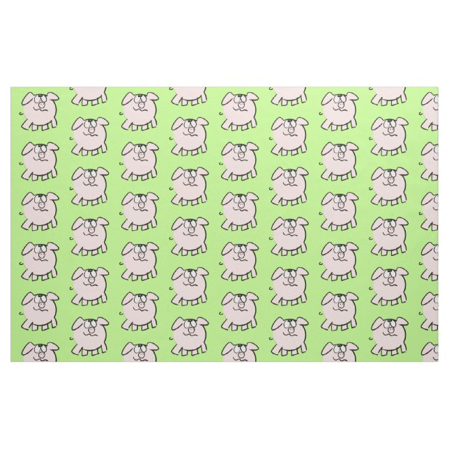 Funny 2-Tecknaders illustration Gris Välj Färg F Tyg (Fat Quarter)