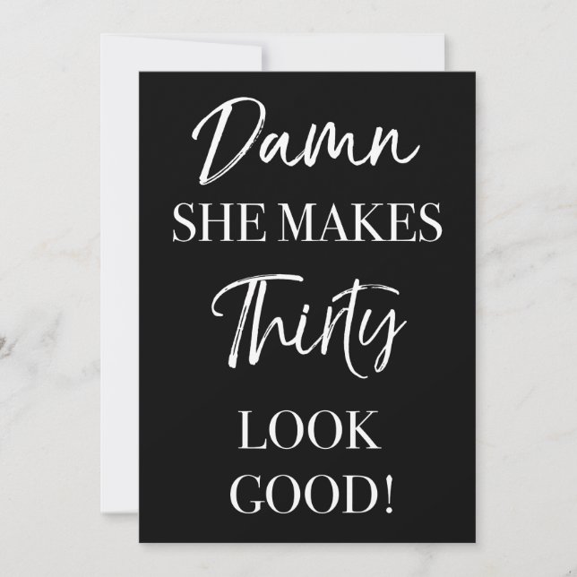 Funny 30års födelsedag Party Inbjudningar (Framsida)