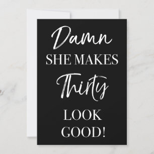 Funny 30års födelsedag Party Inbjudningar