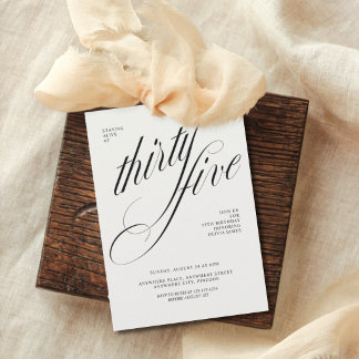 Funny 35th birthday inbjudningar