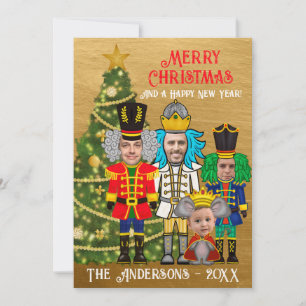 Funny 3 Nutcrackers och Mouse Kung God jul Julkort