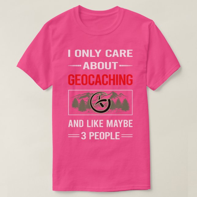 Funny 3 Personer 02 Geocaching Geocache Geocacher T Shirt (Design framsida)