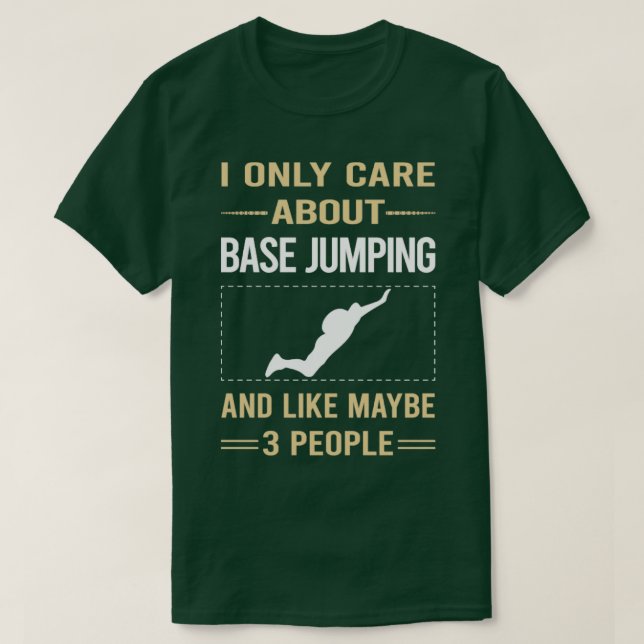Funny 3 personer Bas-jumpning T Shirt (Design framsida)