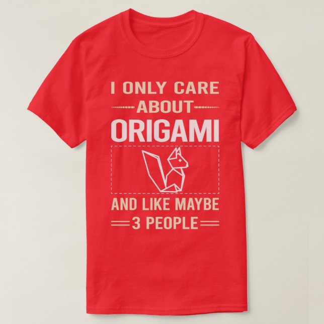 Funny 3 Personer Origami T Shirt (Design framsida)