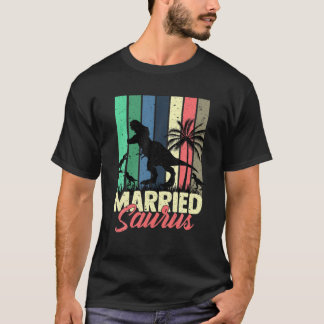 Funny 3 Rex Married Saurus Family Dinosaur Married T Shirt