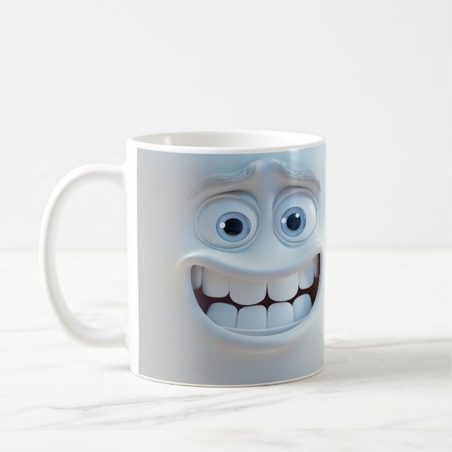 Funny 3D Ansikte Kaffemugg (Vänster)