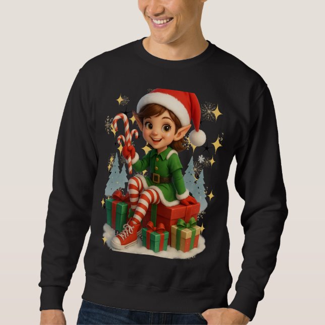 Funny 3D Cartoon Ugly Christmas Sweatshirt  (Framsida)