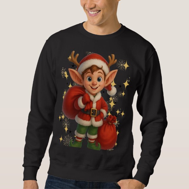 Funny 3D Cartoon Ugly Christmas Sweatshirt (Framsida)
