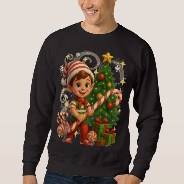 Funny 3D Cartoon Ugly Christmas Sweatshirt (Framsida)