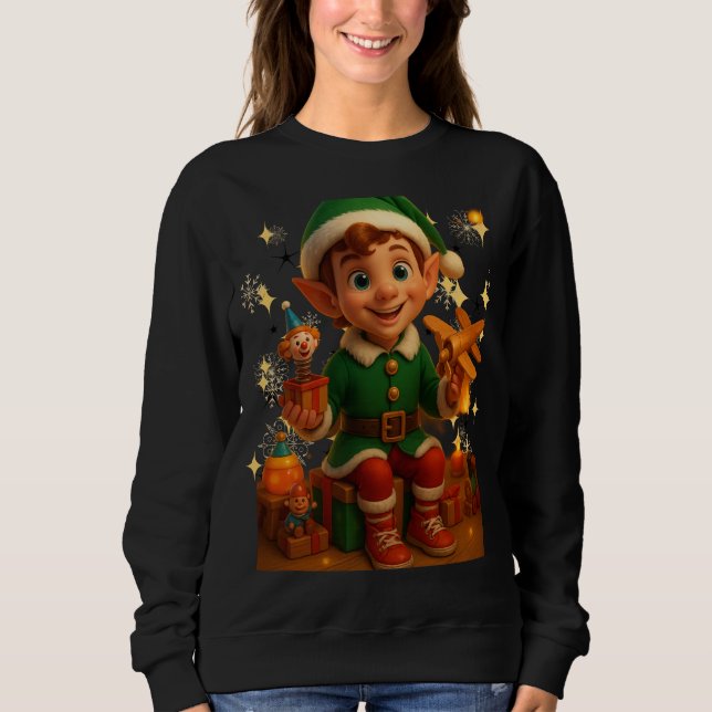 Funny 3D Cartoon Ugly Christmas Sweatshirt T Shirt (Framsida)