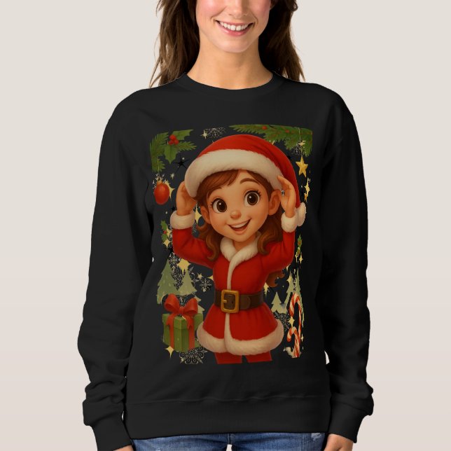 Funny 3D Cartoon Ugly Christmas Sweatshirt  T Shirt (Framsida)