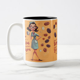 Funny 3D Illustration of a Stressed Doctor Två-Tonad Mugg