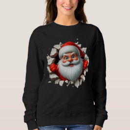 Funny 3D Santa Claus Christmas Holiday Design T Shirt
