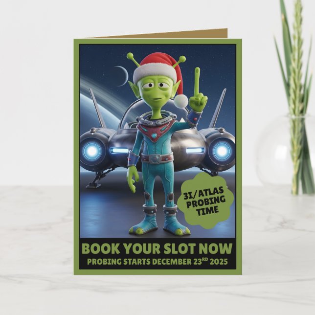 Funny 3I/ATLAS probing time card Kort (Framsida)