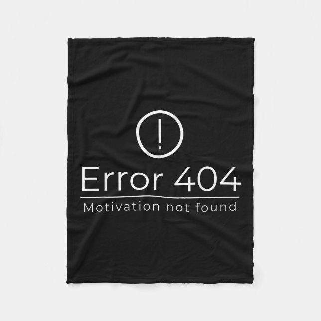 Funny 404 felförflyttning hittades inte Programmer Fleecefilt (Framsidan)